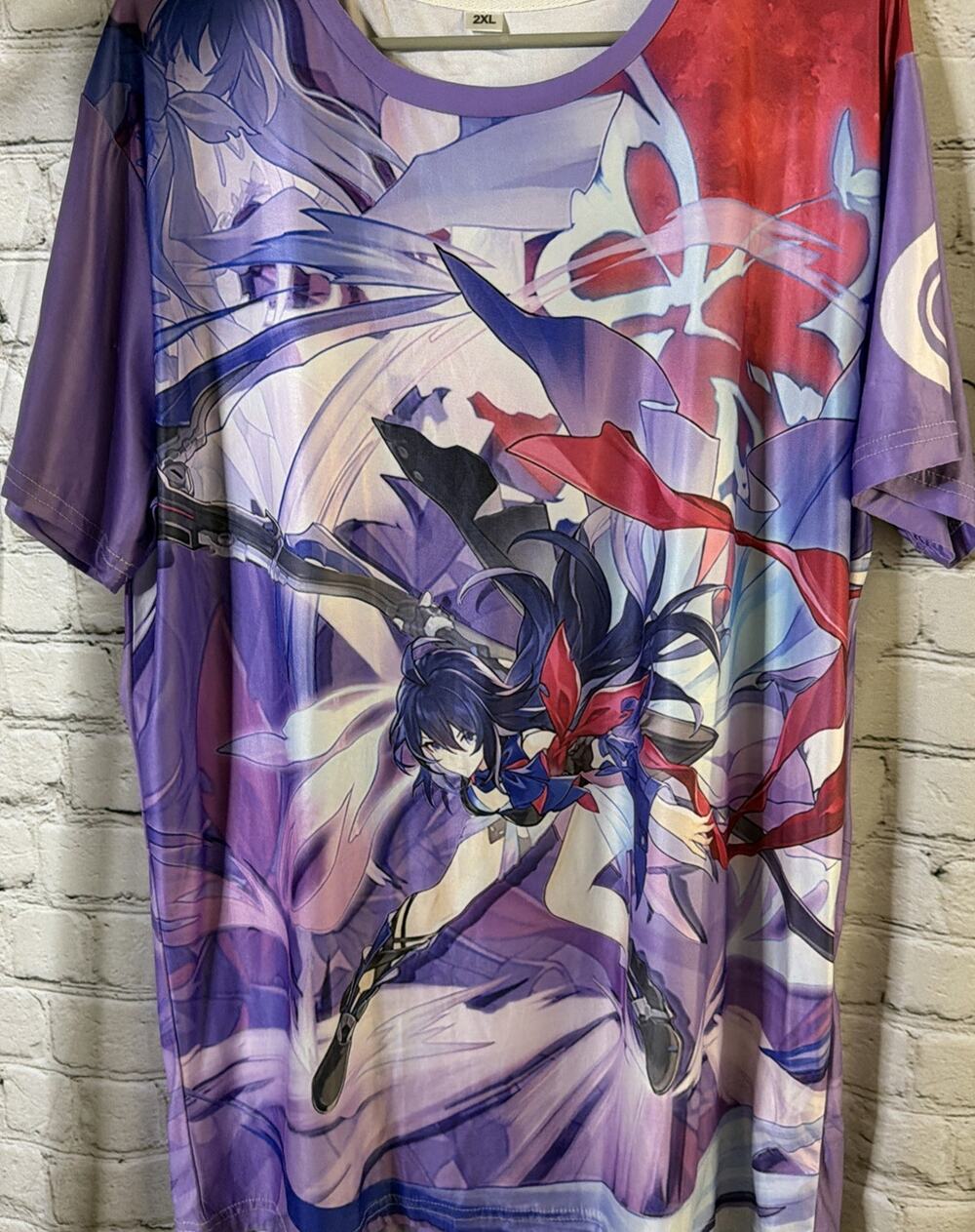 AMOMA Unisex Cosplay Game Honkai Star Rail 3D Print Short Sleeve Tee 2XL